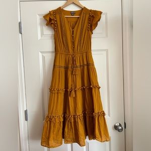 J Crew Point Sur Yellow Dress Size 2 Eras Tour Evermore